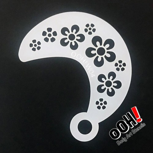 Ooh Body Art Stencil Wrap Flower (Flower Wrap W04)